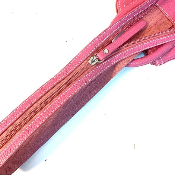 VERA PELLE Pink Leather Mini Backpack Purse - Picture 11 of 11